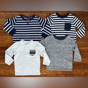 Mixed Brand Toddler Boys Long-sleeve Shirts Lot of 4 Size 18M